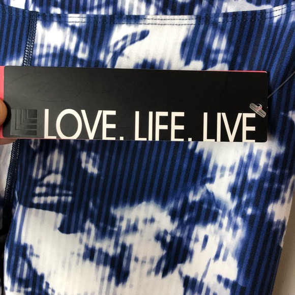 Love Life Live Blue Printed Leggings - Picture 3 of 4